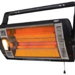 PowerZone QGW15-602 Ceiling Mounted Dual Quartz Heater, 12.5 Amp, 120 V, 1500 W, Black