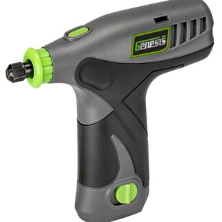 Genesis GLRT08B-65 Rotary Tool, Battery Included, 8 V, 1300 mAh, 1/8, 1/16, 3/32 in Chuck, 8000 to 18,000 rpm Speed