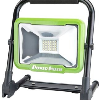 PowerSmith PWLR124FM Rechargeable Foldable Work Light, 20 W, Lithium-Ion Battery, 1-Lamp, LED Lamp, 5000 K Color Temp