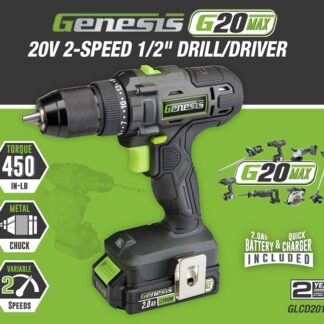 DRILL/DRIVER 2-SPEED 20V 1/2IN