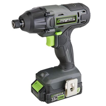 Genesis G20 Max GLID20B Impact Driver, Battery Included, 20 V, 2 Ah, 1/4 in Drive, Hex Drive, 0 to 3600 ipm