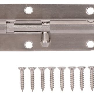 ProSource SS-B06-PS Barrel Bolt, 0.31 Dia in Bolt Head, 6 in L Bolt, Stainless Steel, Stainless Steel