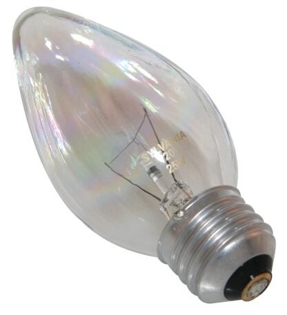 Sylvania 13821 Incandescent Lamp, 25 W, F15 Lamp, Medium Lamp Base, 205 Lumens, 2850 K Color Temp, 1500 hr Average Life Sells in Quantity of 6