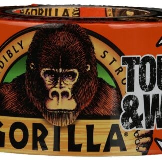 Gorilla 6003001 Duct Tape, 25 yd L, 3 in W, Cotton/Polymer Backing, Black