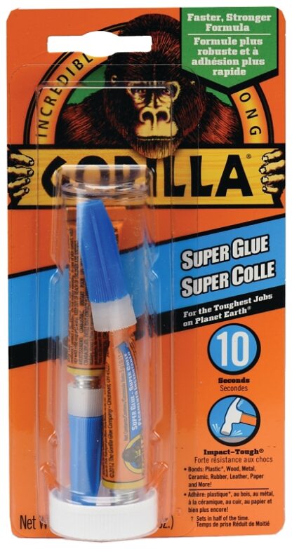 Gorilla 7900301 Super Glue, Liquid, White, 3 g Tube