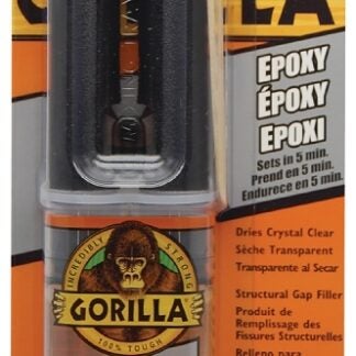 Gorilla 4200602 Epoxy Adhesive, Clear, Liquid, 0.85 oz Syringe