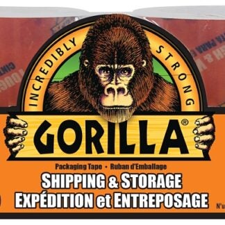 Gorilla 6130402 Packaging Tape, 30 yd L, 3 in W, Clear