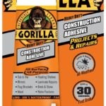 Gorilla 8120001 Construction Adhesive, White, 2.5 oz Tube