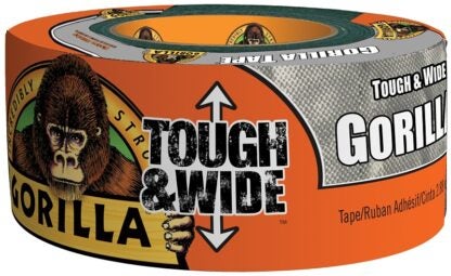 Gorilla 6073502 Duct Tape, 30 yd L, 2.88 in W, Silver