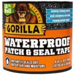 Gorilla 4670002 Patch and Seal Tape, 10 ft L, 4 in W, Black