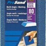 NORTON ProSand 82068 Sanding Sponge, 4-1/2 in L, 3-11/16 in W, 80 Grit, Coarse, Aluminum Oxide Abrasive