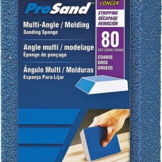 NORTON ProSand 82068 Sanding Sponge, 4-1/2 in L, 3-11/16 in W, 80 Grit, Coarse, Aluminum Oxide Abrasive