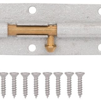 ProSource CL-702-PS Barrel Bolt, 0.31 Dia in Bolt Head, 6 in L Bolt, Brass Pin/Steel, Galvanized