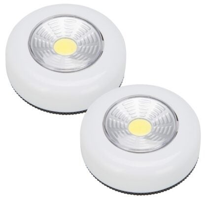 PowerZone F12004 LED Puck Light, LED-Lamp, LED Lamp, 35 Lumens, ABS Fixture, White Fixture, White Fixture Sells in Quantity of 12