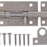 ProSource 33305MGS-PS Padlockable Barrel Bolt, 0.31 Dia in Bolt Head, 6 in L Bolt, Galvanized Steel