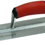 Marshalltown MXS66RED Finishing Trowel, 16 in L Blade, 4 in W Blade, Spring Steel Blade, Front Round End, Curved Handle