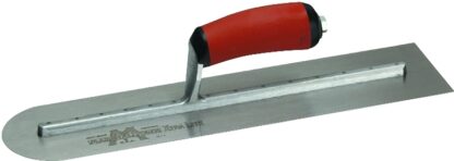 Marshalltown MXS66RED Finishing Trowel, 16 in L Blade, 4 in W Blade, Spring Steel Blade, Front Round End, Curved Handle