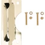 ProSource HSH-012-PS Latch Guard, Steel, Brass, 7 in H, 3 in W