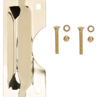 ProSource HSH-012-PS Latch Guard, Steel, Brass, 7 in H, 3 in W