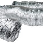 Dundas Jafine AF425 Flexible Duct, 25 ft L, Aluminum, Silver