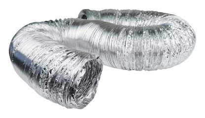 Dundas Jafine AF450 Flexible Duct, 4 in, 50 ft L, Aluminum