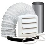 DUNDAS JAFINE ProVent EXWTZW Bathroom Fan Vent Kit, White, 5-Piece