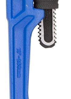 Vulcan JL40110 Pipe Wrench, 25 mm Jaw, 10 in L, Serrated Jaw, Die-Cast Carbon Steel, Powder-Coated, Heavy-Duty Handle