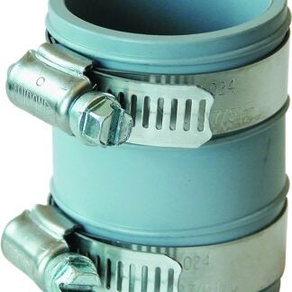 FERNCO PTC-150 Tubular Drain Connector, 1-1/2 in, Slip Joint, PVC, 4.3 psi Pressure