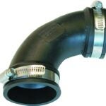 FERNCO PQL-200 Flexible Qwik Elbow, 2 in, Mechanical Joint, PVC Body, 4.3 psi Pressure