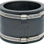 FERNCO P1001-44 Flexible Coupling, 4 x 4 in, PVC, 4.3 psi Pressure