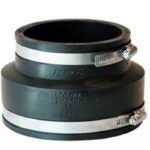 FERNCO P1006-44 Flexible Coupling, 4 x 4 in, PVC, Black, 4.3 psi Pressure