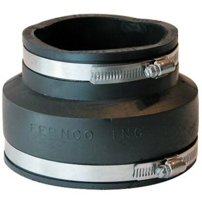 FERNCO P1056-54 Flexible Coupling, 5 x 4 in, PVC, 4.3 psi Pressure