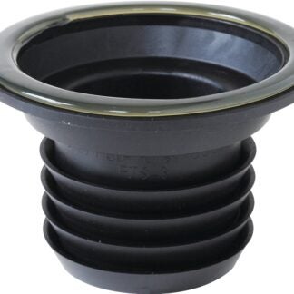 FERNCO FTS-3 Wax Free Toilet Seal, Elastomeric PVC, Black, For: 3 in Drain Pipes