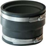 FERNCO P1070-33 Flexible Coupling, 3 in, PVC, Black, 4.3 psi Pressure