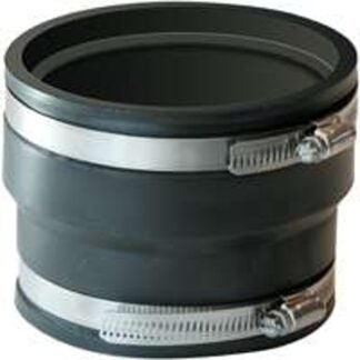 FERNCO P1070-33 Flexible Coupling, 3 in, PVC, Black, 4.3 psi Pressure