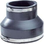 FERNCO P1056-415 Flexible Coupling, 4 x 1-1/2 in, PVC, Black, 4.3 psi Pressure