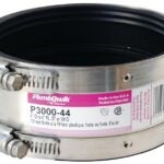 FERNCO P3000-44 Transition Coupling, 4 in, PVC, SCH 40 Schedule, 4.3 psi Pressure