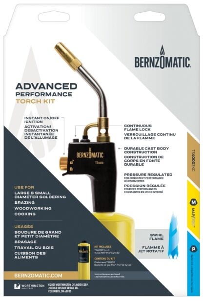 BernzOmatic TS4000KC CAN Torch Kit, Aluminum Sells in Quantity of 3