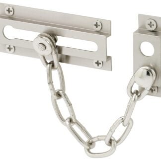 Defender Security U-10304 Chain Door Guard, Solid Brass, Satin Nickel