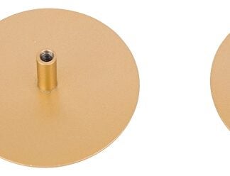 ProSource HSH-021-PS Hole Cover Plate, Steel, Polished Brass, For: 1-3/8 to 2 Thick Doors in