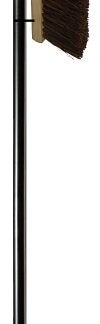 Simple Spaces 3018PF Push Broom, 54 in L Trim, 55.65 in L, Threaded, Metal Handle