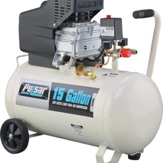 Pulsar PCE61501 Portable Air Compressor, Tool Only, 15 gal Tank, 3.5 hp, 120 V, 115 psi Pressure, 5.2 cfm Air