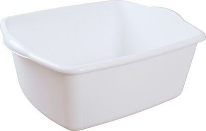 Sterilite 06588012 Dish Pan, 18 qt Volume, 17-1/2 in L, 14-1/4 in W, 7 in H, Plastic, White Sells in Quantity of 6