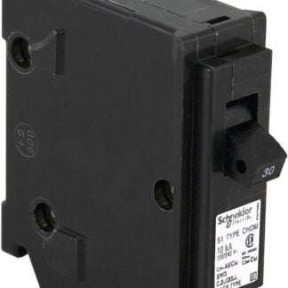 Square D Homeline CHOM130CP Circuit Breaker, Mini, Standard, 30 A, 1 -Pole, 120/240 VAC, Plug Mounting, Black