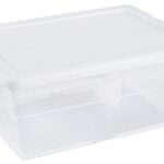 Sterilite 16448012 Storage Box, 16 qt Capacity, Plastic, White Sells in Quantity of 12