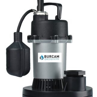 Burcam 300500Z Sump Pump, 4 A, 115 V, 0.33 hp, 1-1/2 in Outlet, 18 ft Max Head, 1450 gph, Noryl