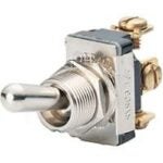 CALTERM 41710 Toggle Switch, 15 A, 12 VDC, Screw Terminal, Metal Housing Material, Silver