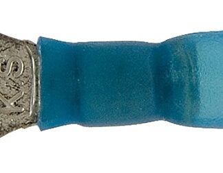 CALTERM 65711 Ring Terminal, 16 to 14 AWG Wire, Copper Contact, Blue