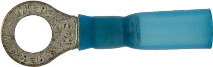 CALTERM 65711 Ring Terminal, 16 to 14 AWG Wire, Copper Contact, Blue