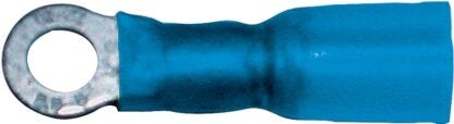 CALTERM 65710 Ring Terminal, 16 to 14 AWG Wire, Copper Contact, Blue